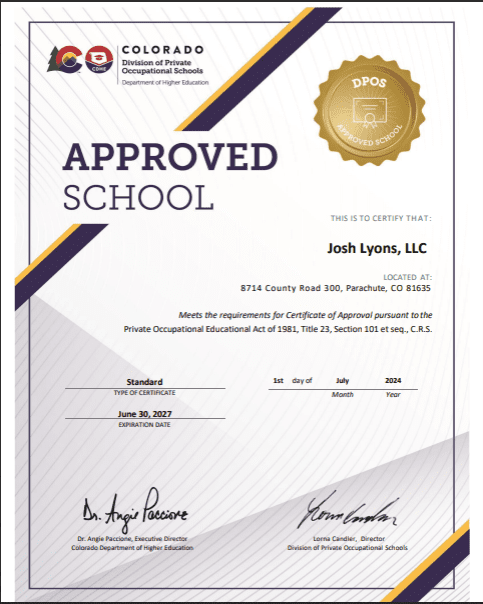 state renewal Horse Training Certification Program